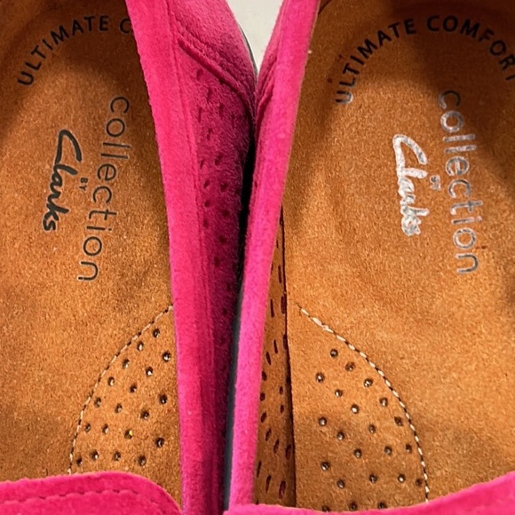 Clarks Ultimate Comfort Collection “Trish Calla” Pink Suede Loafers Safe… - Picture 13 of 13